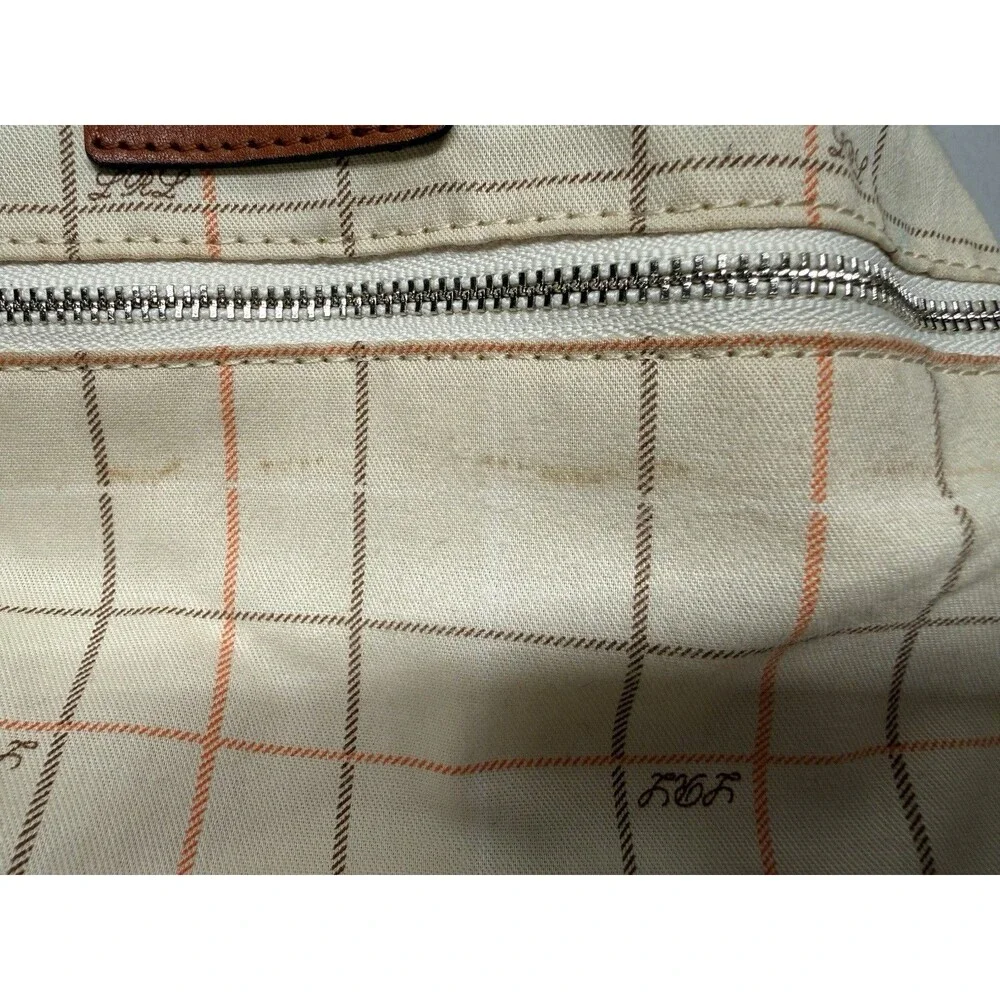 Ralph Lauren equestrian Burnt Orange Purse Hobo Leather Strap Silver Hardware
